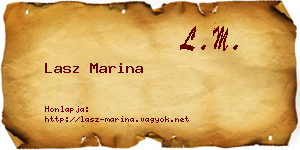 Lasz Marina névjegykártya